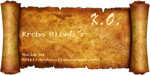 Krcho Olivér névjegykártya